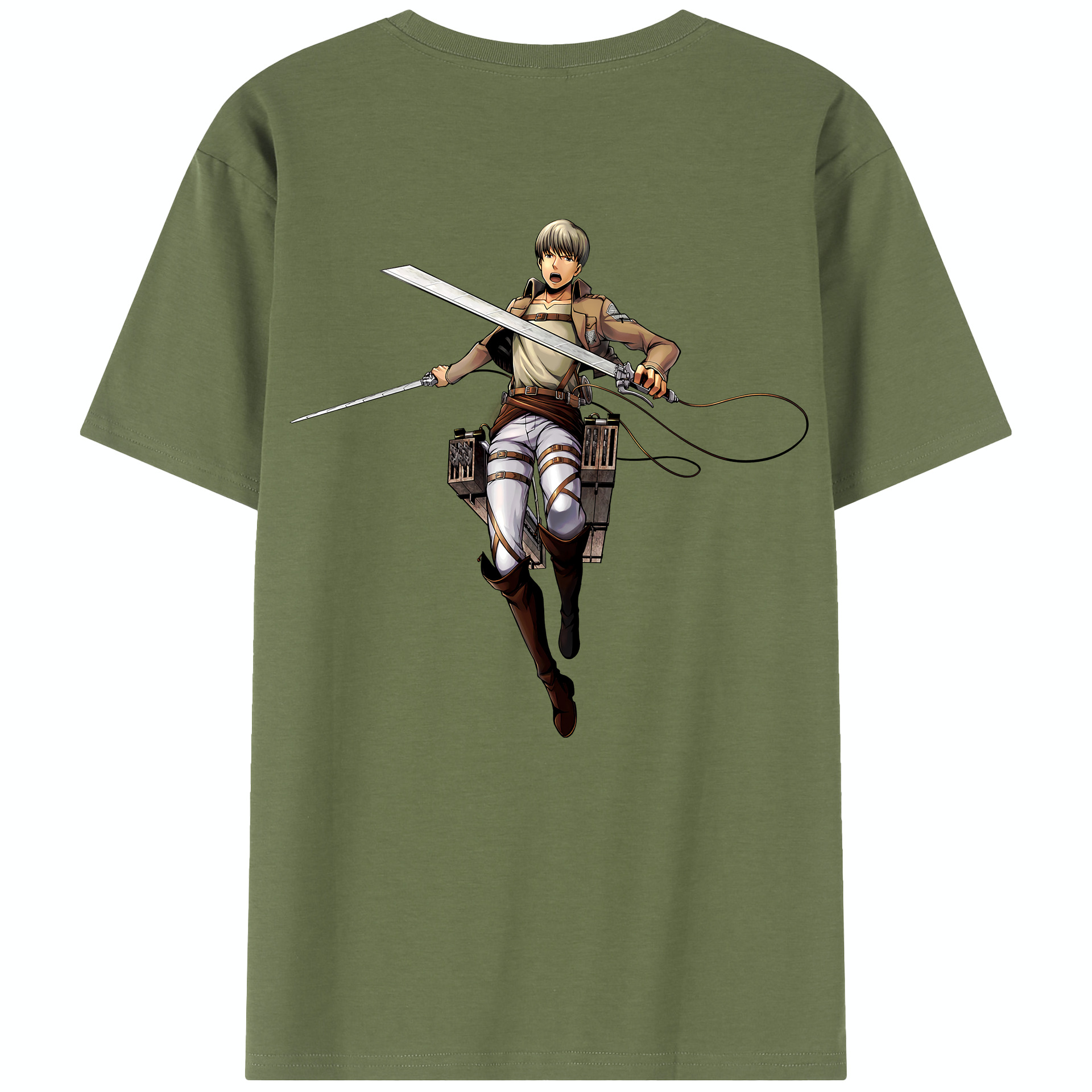 （画像用） 進撃の巨人 Attack on Titan 綿100％半袖Tシャツ（背面プリント）
